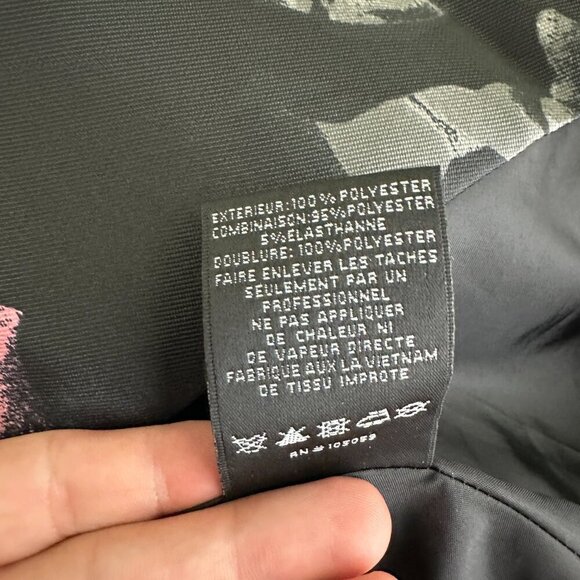 X by Xscape Black Pink Floral Print Halter High Low Dress Mesh Cutout 12 #8315 - Picture 10 of 12